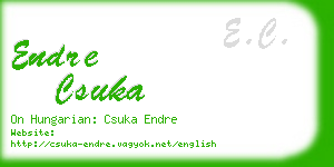 endre csuka business card